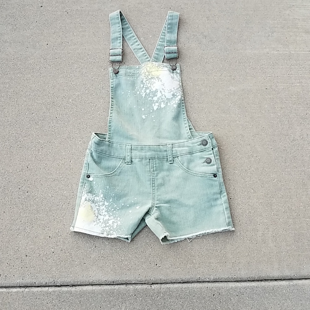 Girls 7/8 green overalls